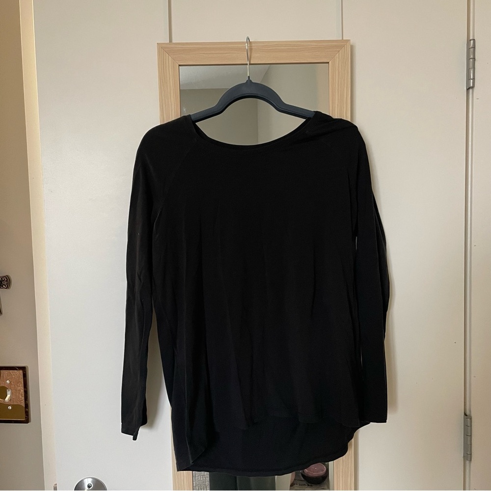 Lululemon black long sleeve shirt, size 8/10